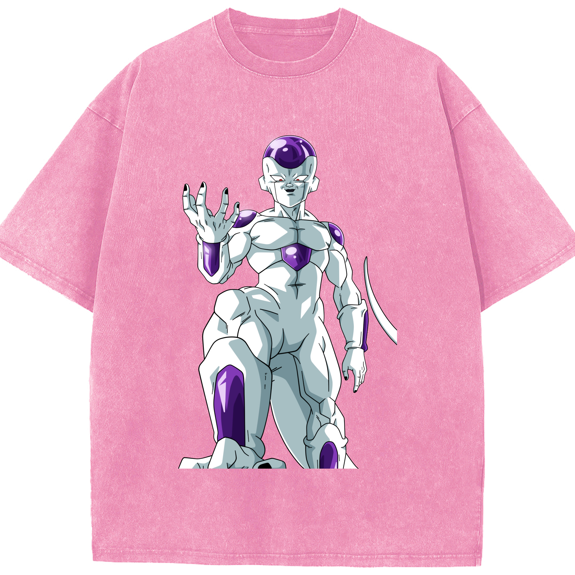 （画像用） ドラゴンボール フリーザ DRAGON BALL Frieza 綿100% ヴィンテージ風 半袖Tシャツ（フロントプリント）
